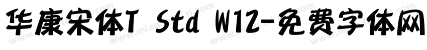 华康宋体T Std W12字体转换